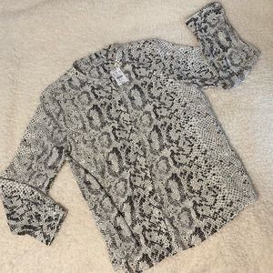 NWT J. Crew snake print long sleeve